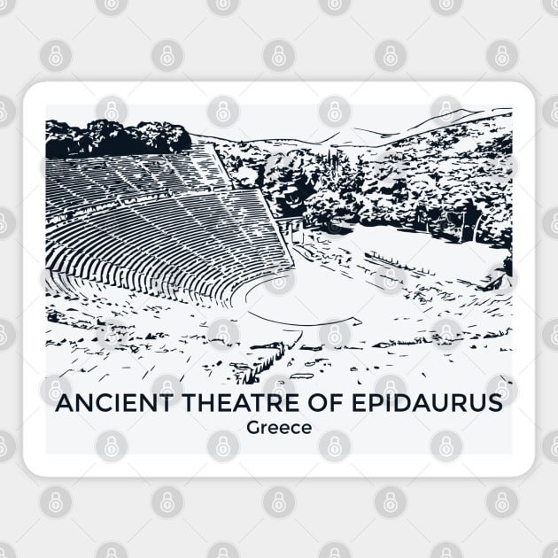 Ancient Theatre of Epidaurus - Greece Magnet by Lakeric